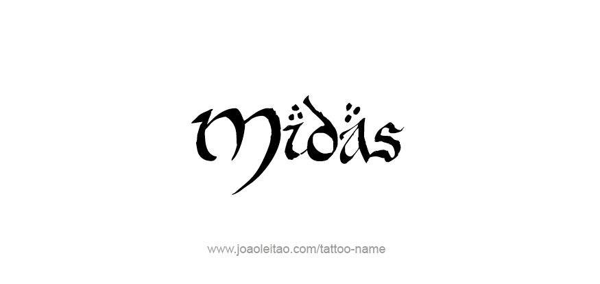 Tattoo Design Mythology Name Midas   