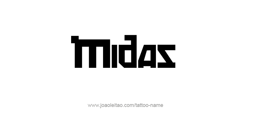 Tattoo Design Mythology Name Midas   