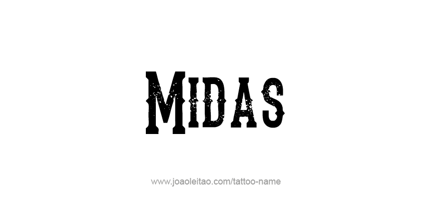 Tattoo Design Mythology Name Midas   