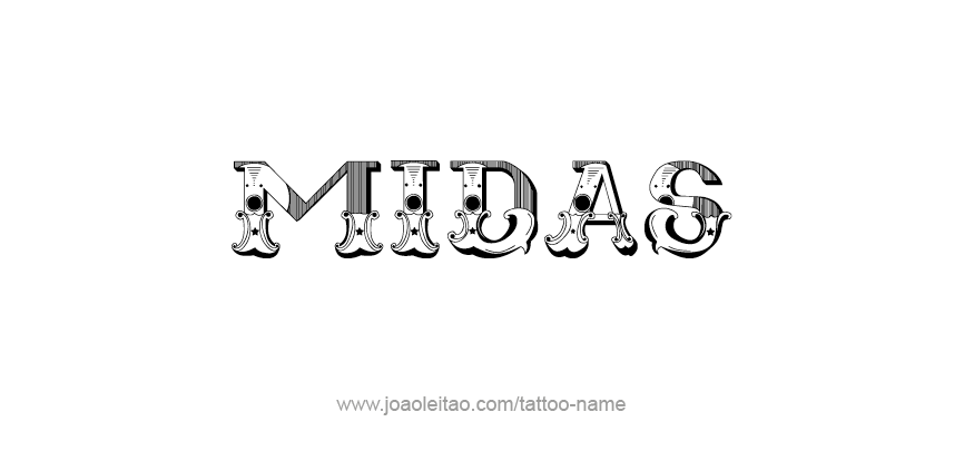 Tattoo Design Mythology Name Midas   