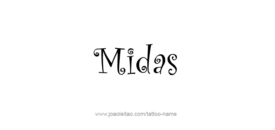 Tattoo Design Mythology Name Midas   