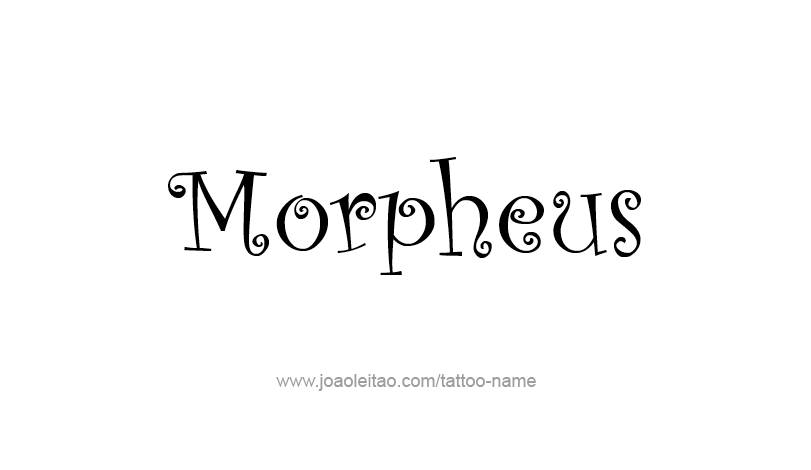 Tattoo Design Mythology Name Morpheus   