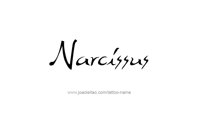 Tattoo Design Mythology Name Narcissus   