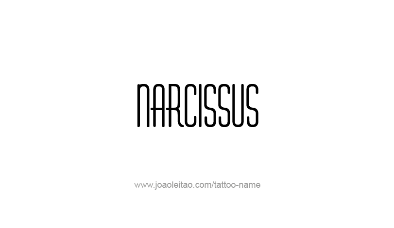 Tattoo Design Mythology Name Narcissus   