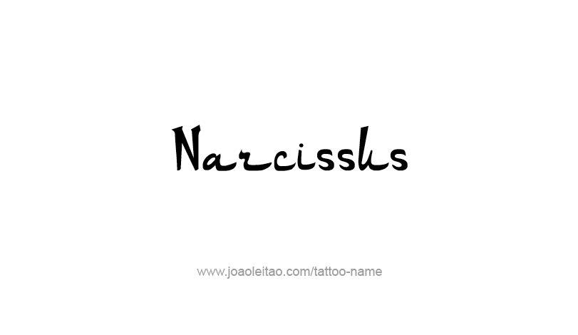 Tattoo Design Mythology Name Narcissus   