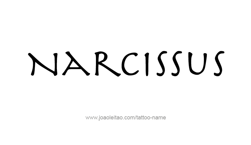 Tattoo Design Mythology Name Narcissus   