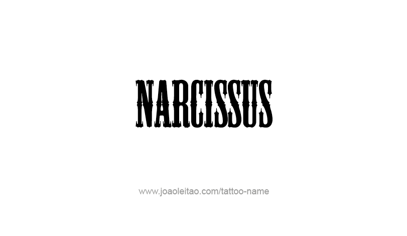 Tattoo Design Mythology Name Narcissus   