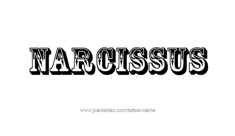 Tattoo Design Mythology Name Narcissus   