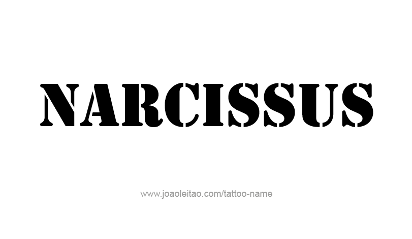 Tattoo Design Mythology Name Narcissus   