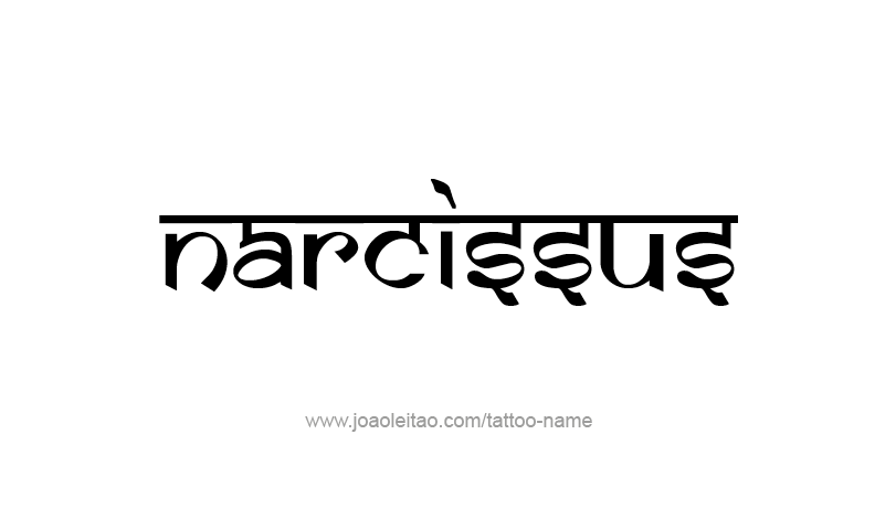 Tattoo Design Mythology Name Narcissus   
