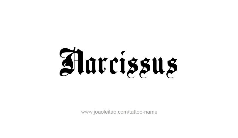 Tattoo Design Mythology Name Narcissus   