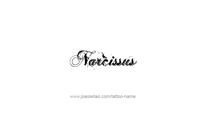 Tattoo Design Mythology Name Narcissus   