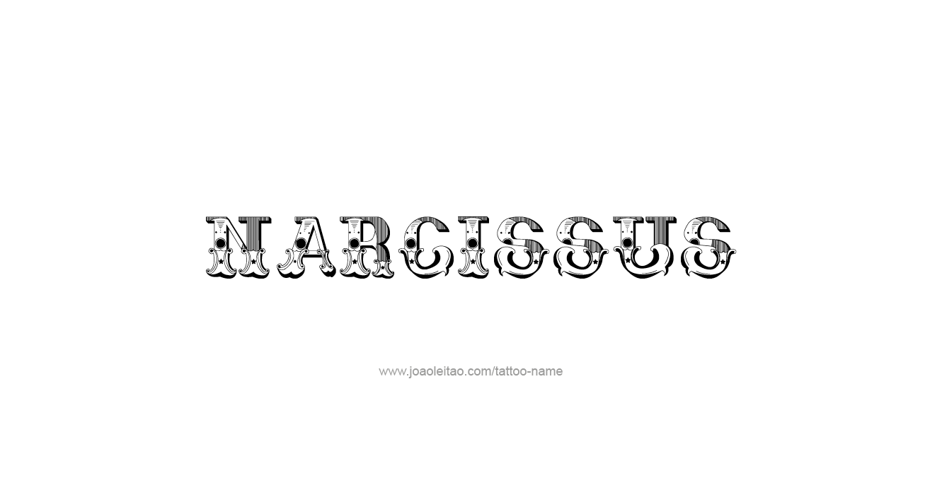 Tattoo Design Mythology Name Narcissus   