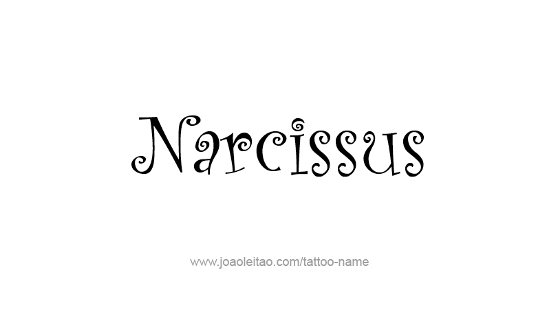 Tattoo Design Mythology Name Narcissus   