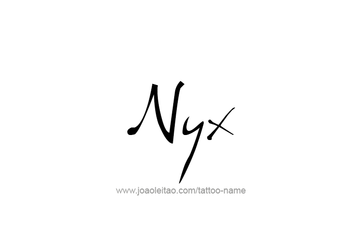 Tattoo Design Mythology Name Nyx   