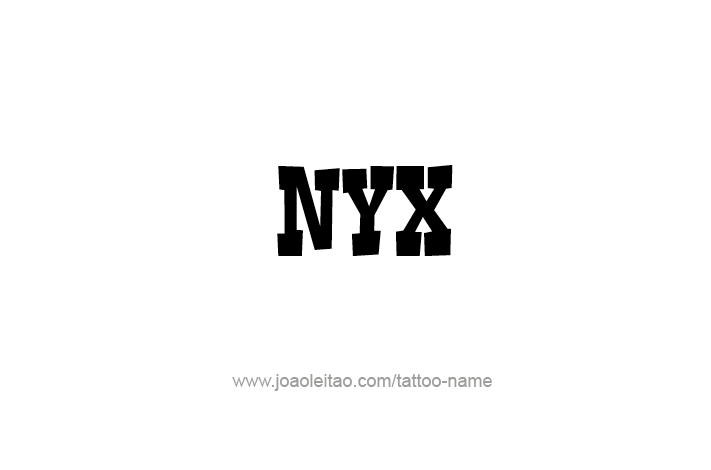 Tattoo Design Mythology Name Nyx   