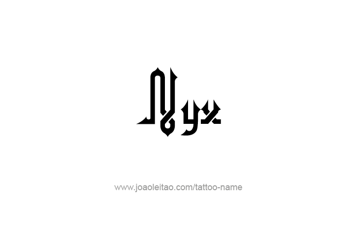 Tattoo Design Mythology Name Nyx   