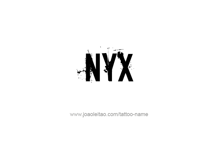 Tattoo Design Mythology Name Nyx   