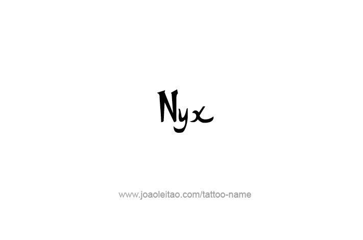 Tattoo Design Mythology Name Nyx   