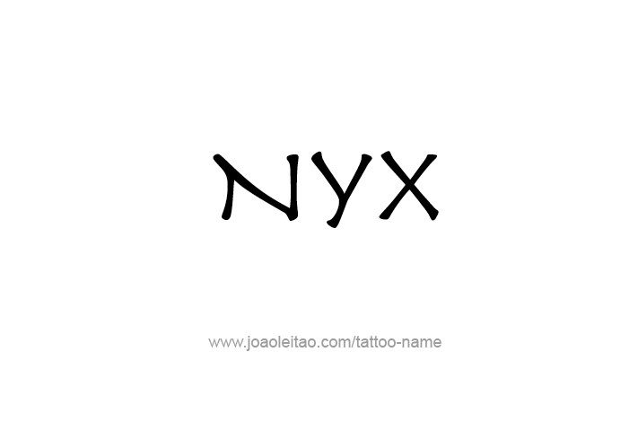 Tattoo Design Mythology Name Nyx   