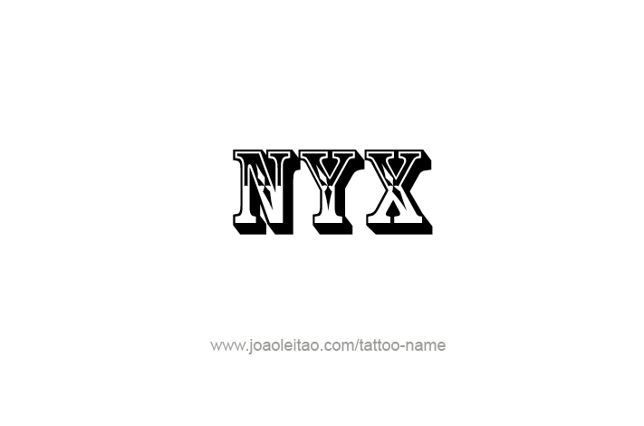 Tattoo Design Mythology Name Nyx   