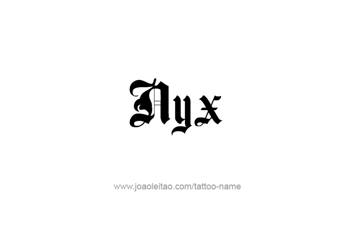 Tattoo Design Mythology Name Nyx   