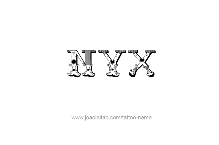 Tattoo Design Mythology Name Nyx   