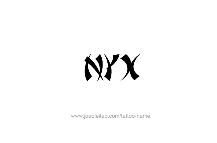 Tattoo Design Mythology Name Nyx