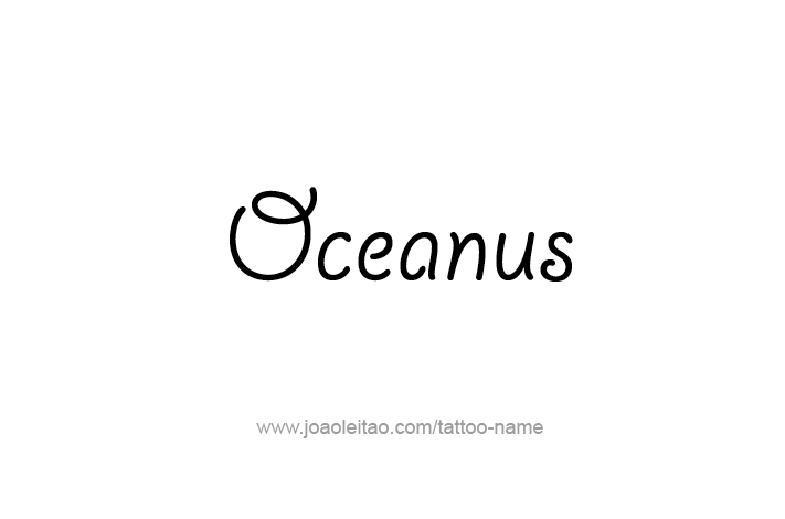 Tattoo Design Mythology Name Oceanus   