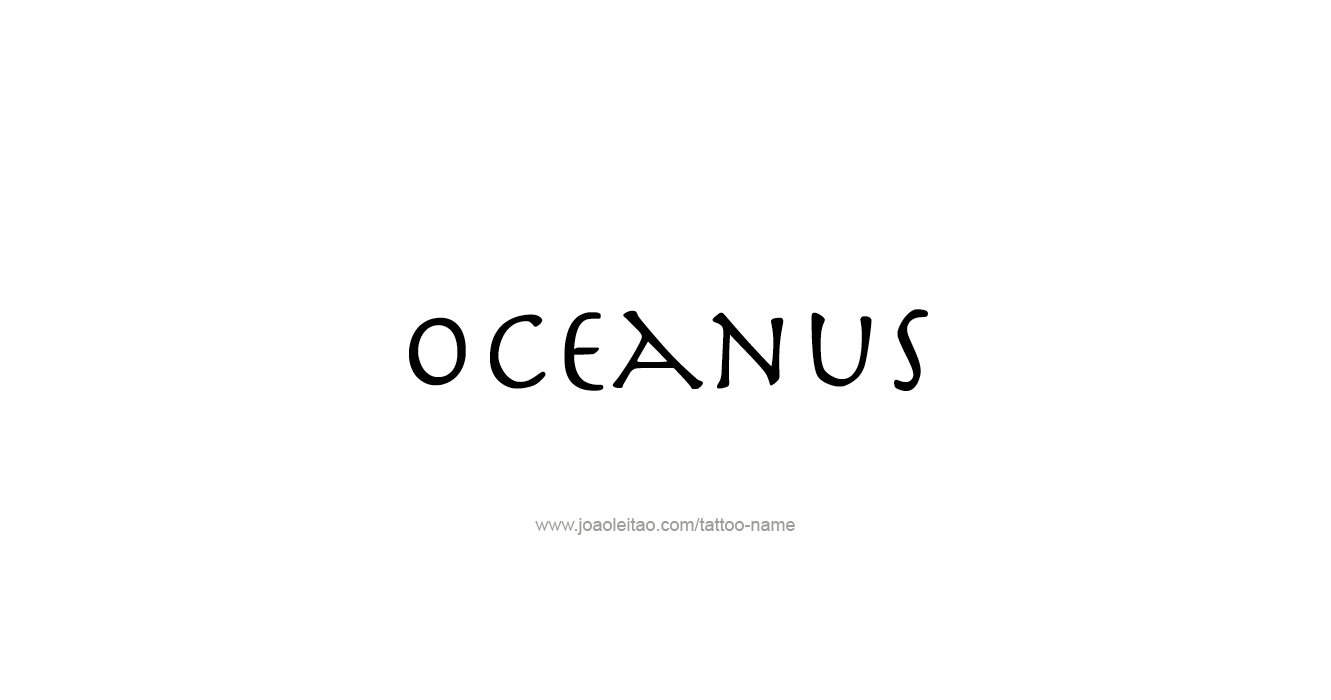 Tattoo Design Mythology Name Oceanus   