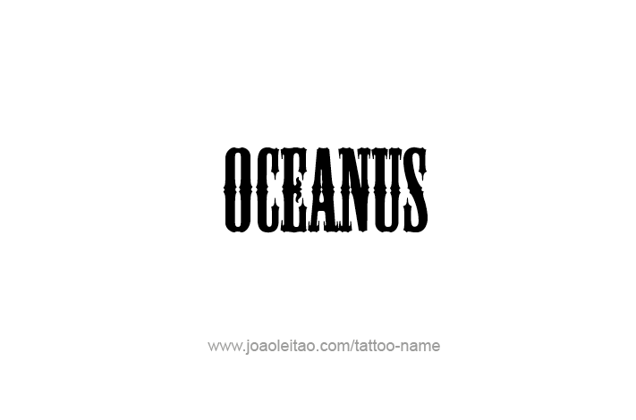 Tattoo Design Mythology Name Oceanus   