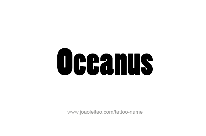 Tattoo Design Mythology Name Oceanus   