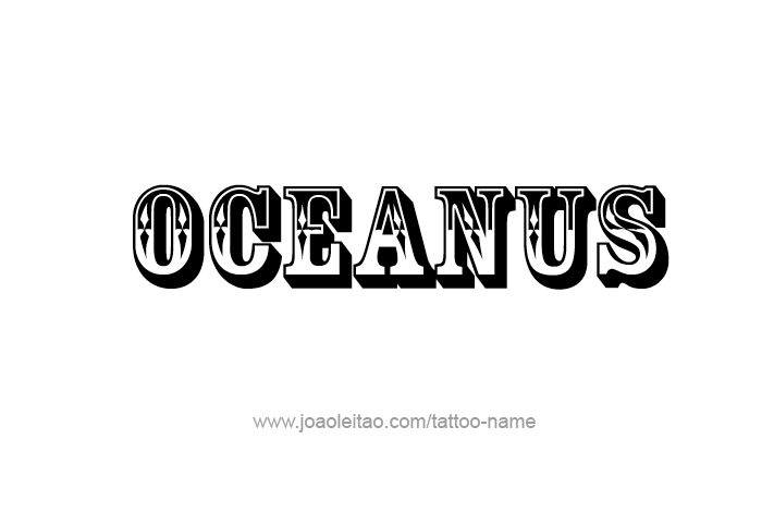 Tattoo Design Mythology Name Oceanus   