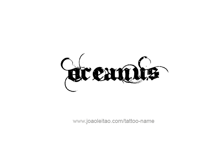 Tattoo Design Mythology Name Oceanus   