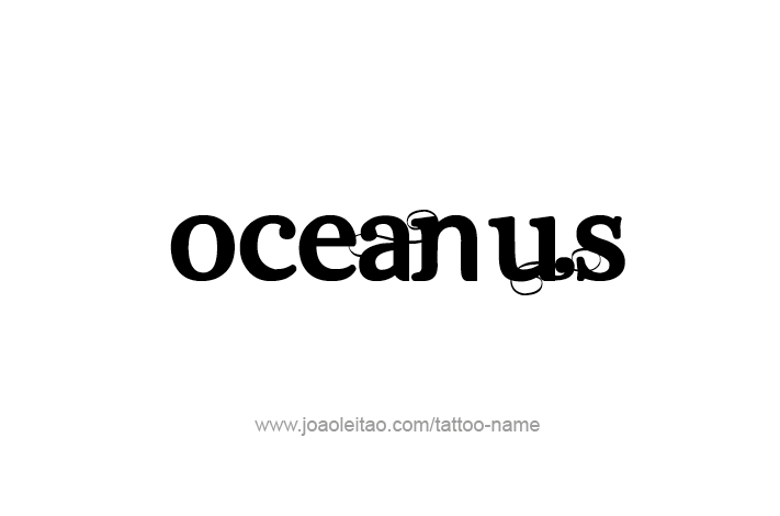 Tattoo Design Mythology Name Oceanus   