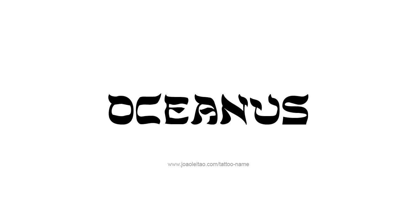 Tattoo Design Mythology Name Oceanus   