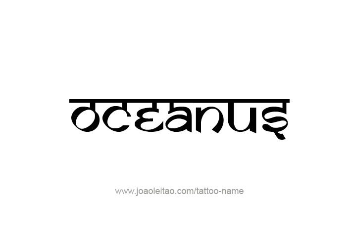 Tattoo Design Mythology Name Oceanus   