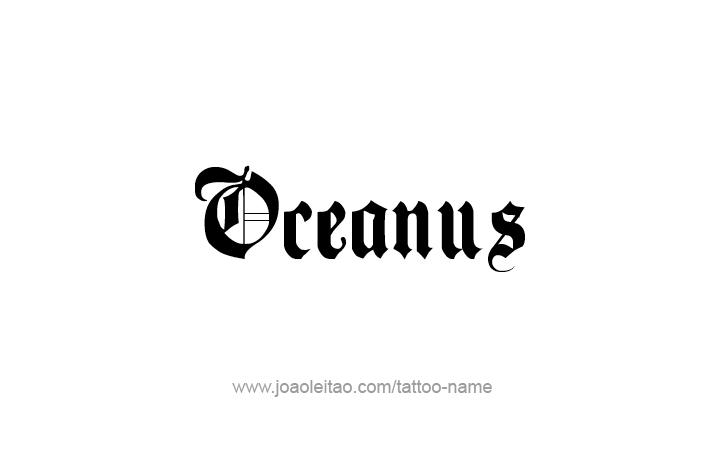 Tattoo Design Mythology Name Oceanus   