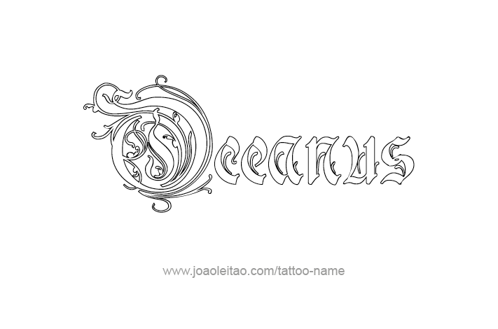 Tattoo Design Mythology Name Oceanus   