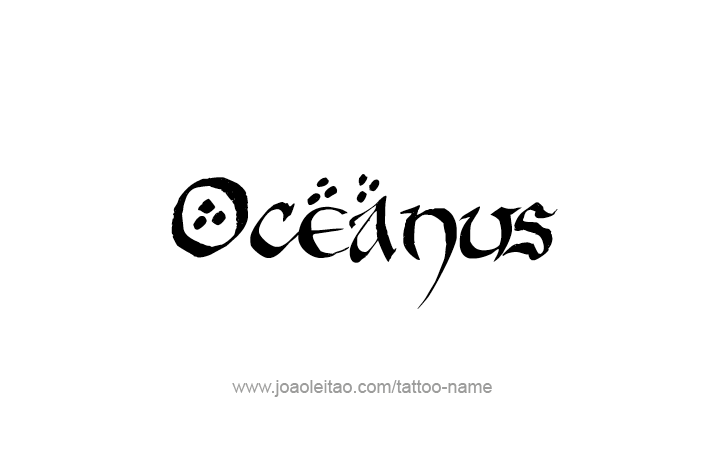 Tattoo Design Mythology Name Oceanus   