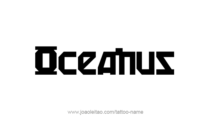 Tattoo Design Mythology Name Oceanus   