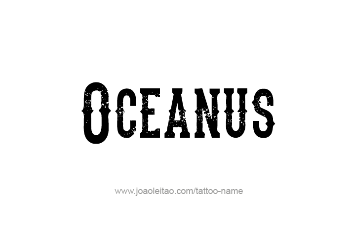 Tattoo Design Mythology Name Oceanus   