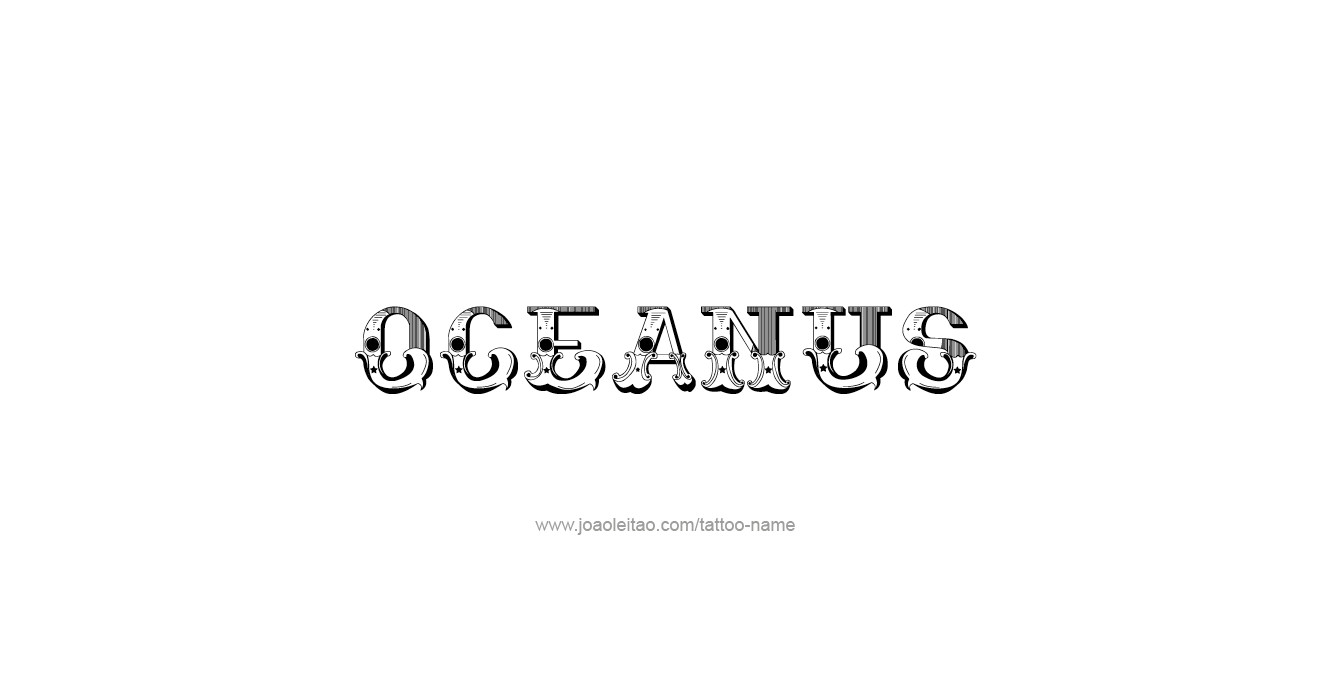 Tattoo Design Mythology Name Oceanus   