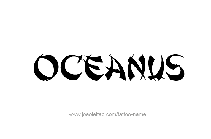 Tattoo Design Mythology Name Oceanus   