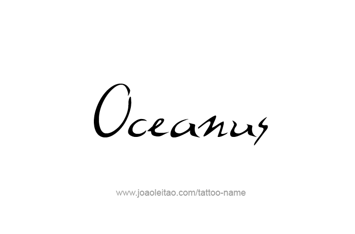 Tattoo Design Mythology Name Oceanus   