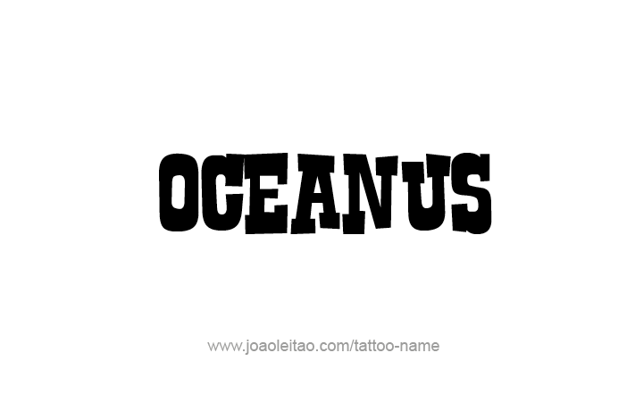 Tattoo Design Mythology Name Oceanus   