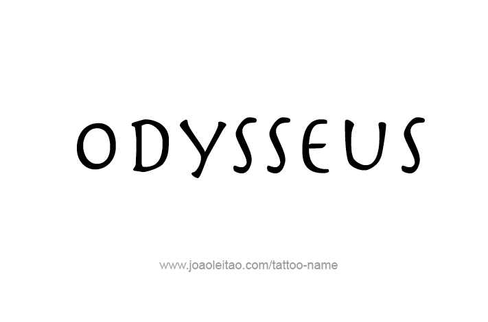 Tattoo Design Mythology Name Odysseus   