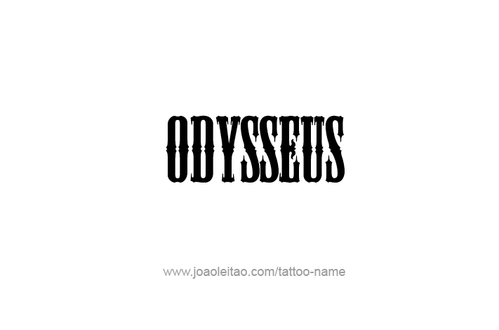 Tattoo Design Mythology Name Odysseus   