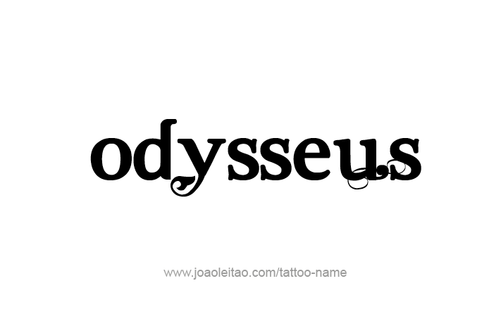 Tattoo Design Mythology Name Odysseus   