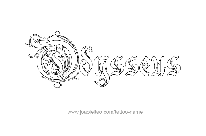 Tattoo Design Mythology Name Odysseus   